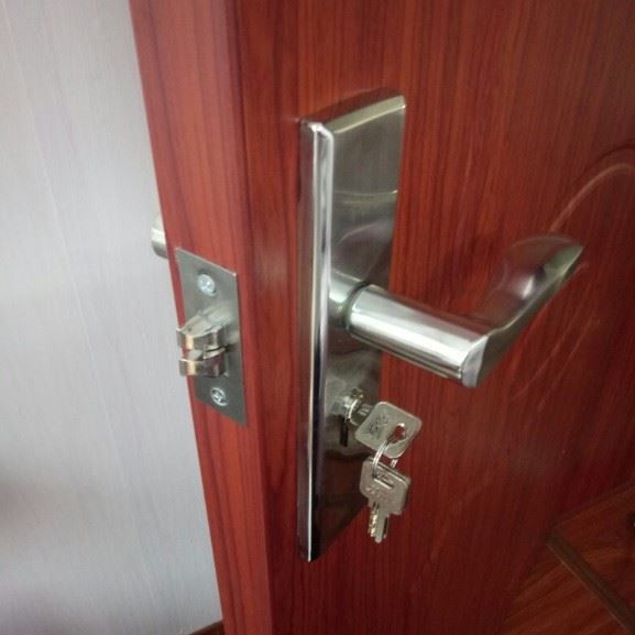 不锈钢单舌门锁室内老式卧室房门锁家用房间木门锁通用型旧门换.