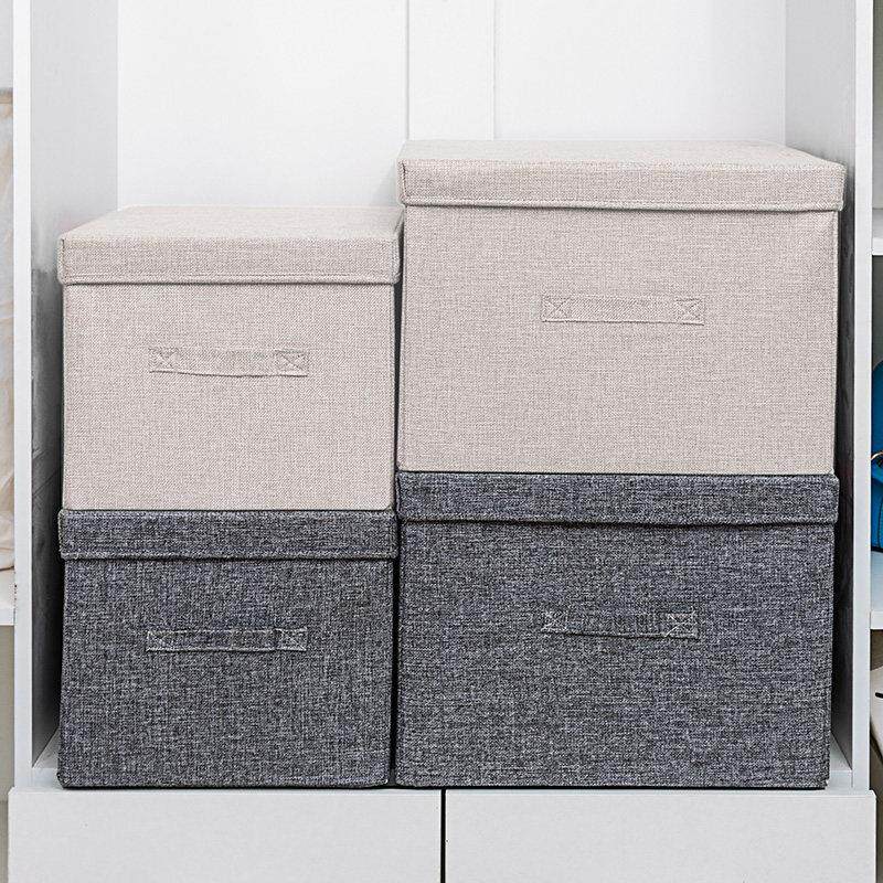 大号装衣服收纳箱布艺整理箱折叠有盖后备箱收纳箱家用水洗收纳盒
