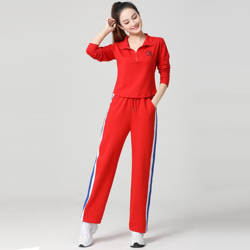 新款杨丽萍广场舞运动套装健身运动装春秋装时尚舞蹈服装跳舞衣服