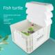 鱼缸龟缸乌龟缸周转箱阳台养鱼养龟家用生态缸养殖箱三层过滤器白