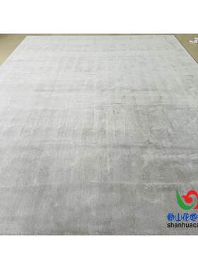 现代简约灰色平面纯色中式手工腈纶客厅茶几沙发地毯大厅办公室