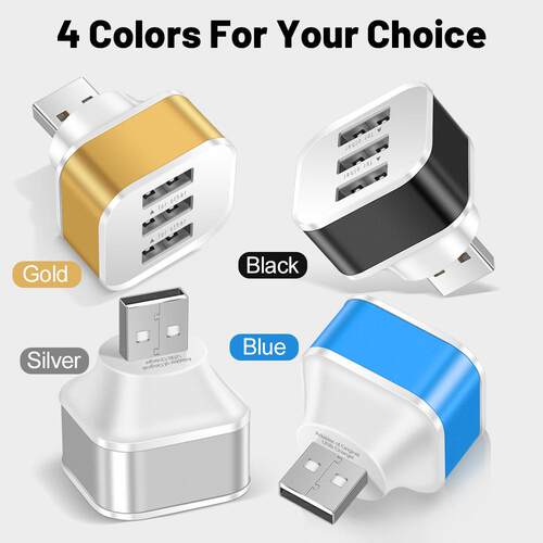新款2.0HUB 拓展器 3口扩展USB分线器 USBHUB集线器跨境平板