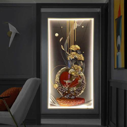 现代画灯廊光烤瓷镶钻道装饰画玄MY-09060简关过现代约轻奢家居挂