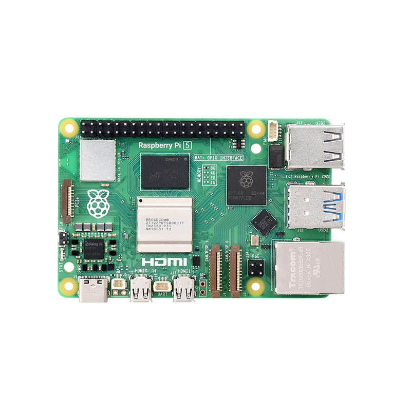 微雪 树莓派5新版开发板 Linux Python AI视觉Raspberry Pi 5套件
