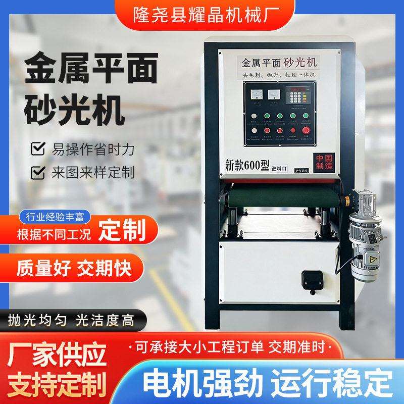厂家供应600型金属平面抛光机打磨除锈不锈钢拉丝小型台式一体机