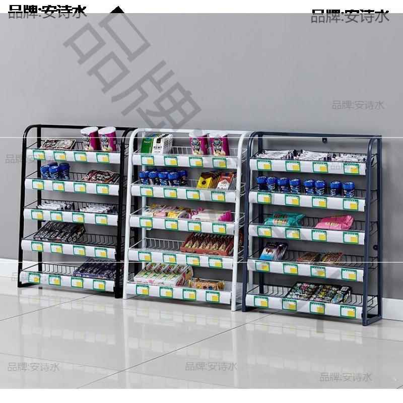 可前面小超市旁边口香糖收银柜台Y商品台前可货架悬挂前台多落地