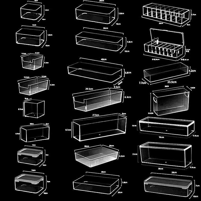 其他收纳盒厨房抽屉内置分隔亚克力透明窄长条餐具筷子工位长方形