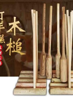 手工糍粑木锤无漆石臼年糕家用木槌实木木棒木杵木头锤