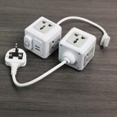 中国港版 魔方插座英标美标欧标国标双针多功能创意插板英伦风格