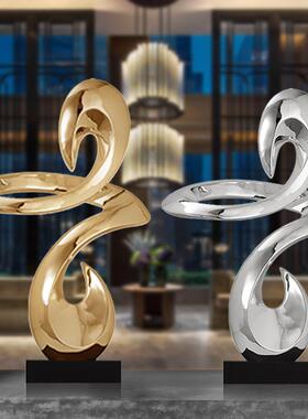 现代ST304玄简约客厅关落地树脂雕塑摆家居件软装饰品楼处工艺品