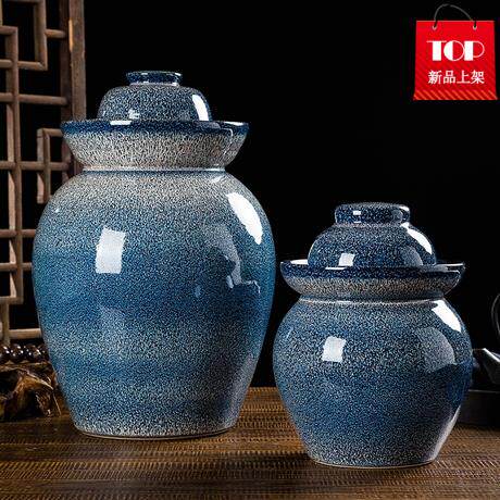 泡菜坛子陶瓷家用土陶酸菜坛子加厚腌菜坛密封罐腌鸭蛋四川泡菜坛
