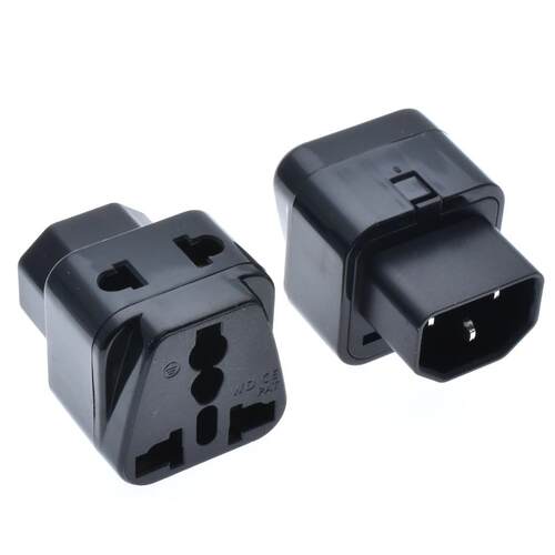 C13电源转换器 C14插头转1分2多用插座 WDI-320品字形母头转排插