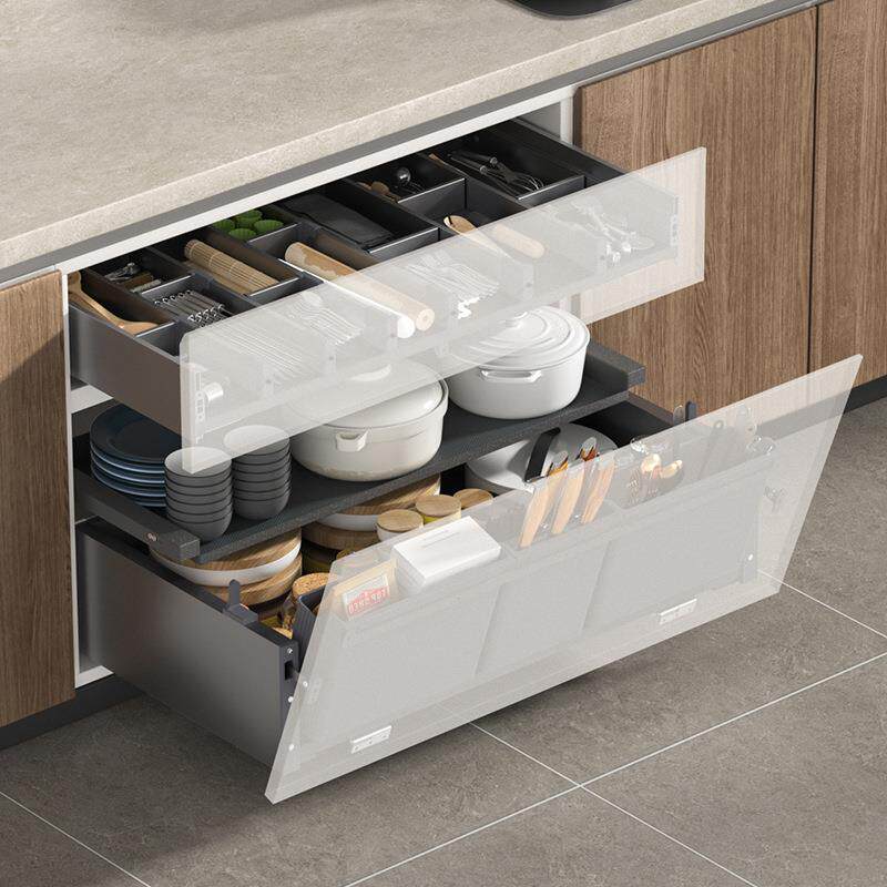 厨房拉篮铝合金拉篮随心抽骑马抽拉篮抽屉式拉篮收纳盒骑马抽厨房