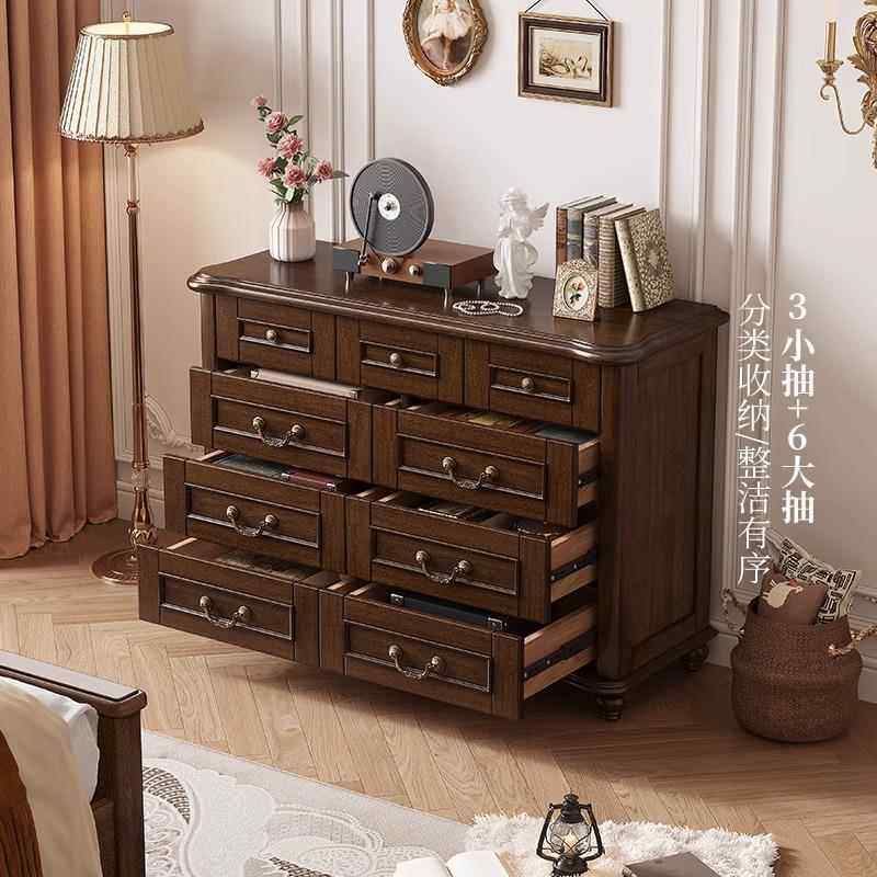 美式九复乡村老钱斗柜客厅六卧室立古柜家HYMJ:880用实木靠墙餐边,住宅家具,斗柜,淘宝优惠券,粉丝福利购,淘宝优惠卷