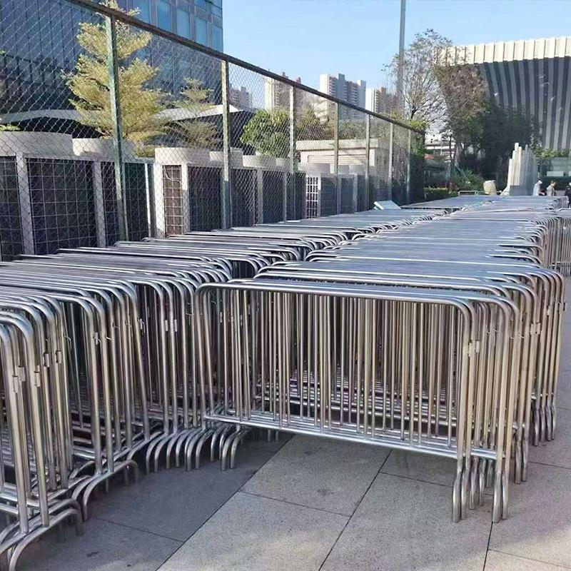 不锈钢铁马护栏施工道路商场排队隔离栏地铁移动加厚304加厚围栏