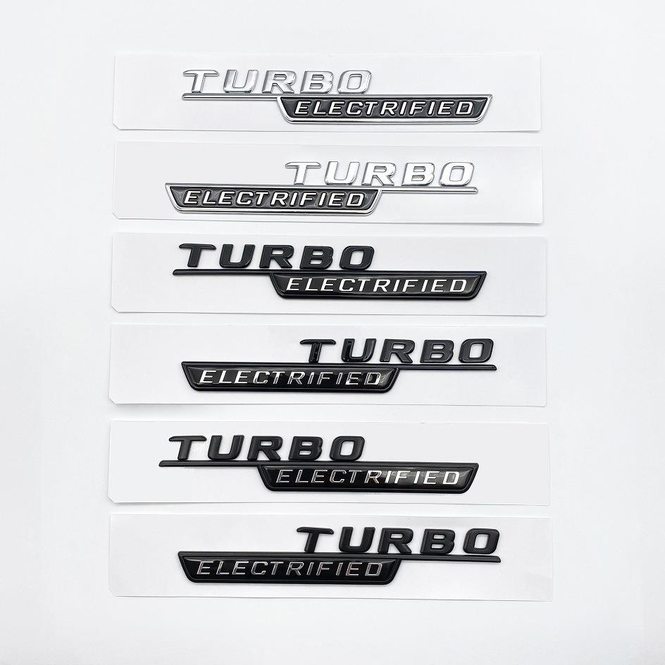 适用奔驰AMGC43电气化涡轮增压翼子板贴标TURBOELECTRIFIED侧标贴