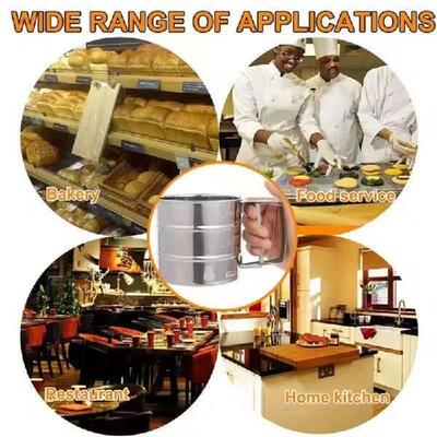 Baking Flour Sifter Double Layer Fine Mesh Powder Sugar