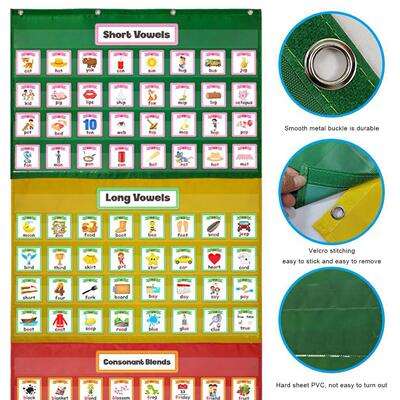 Adjustable Pocket Chart Multi-Purpose Educational And