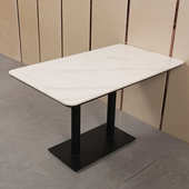 现代简约餐桌椅岩板组合家用吃饭桌子可批发四人位快餐桌工厂供应