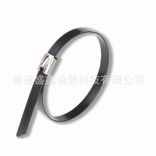 船用不锈钢扎带 FZ600GSP表面喷塑处理 防锈锁紧磨砂滚珠设计扎带