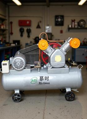 便捷木式无油3/4/5.5打kwMS-V021高压泵工汽修喷气漆工业级活塞式