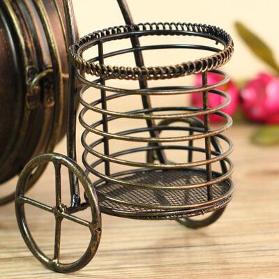 静欧式复创意双面座石钟音古铜色时钟客厅台钟摆CTN件笔筒英钟古