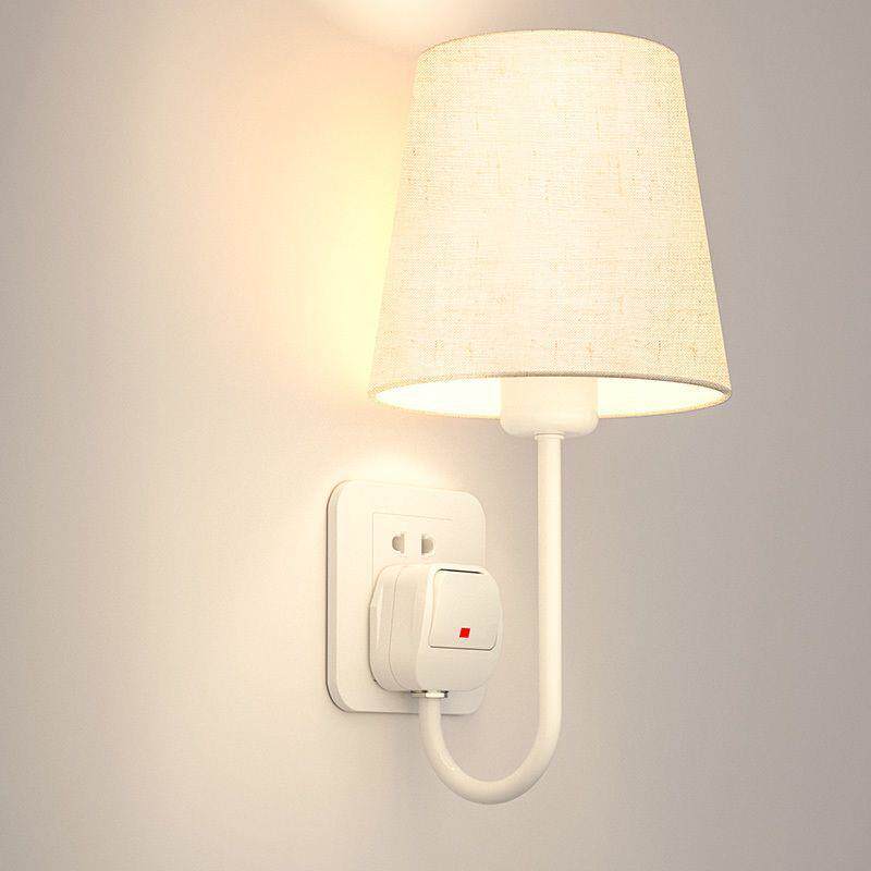 插电床头灯壁灯家用卧室柔光壁挂式台灯台灯卧室床头三角床头