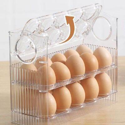 Kitchen Flip-Type Eggs Storage Rack Eggs Storage Box Stand