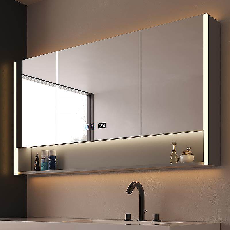 智能浴室镜柜卫生间壁挂墙式镜箱镜子带灯单独收纳一体柜带置物架,家装主材,浴室镜柜,淘宝优惠券,粉丝福利购,淘宝优惠卷