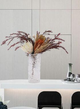 高装仿真花艺套装摆件玻璃钢花瓶现049代酒客厅餐桌店售楼处端软