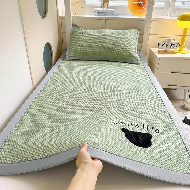 学生宿舍冰豆豆凉席三件套a类折叠软席夏季上下铺单人席子可机洗,床上用品,冰丝席,淘宝优惠券,粉丝福利购,淘宝优惠卷