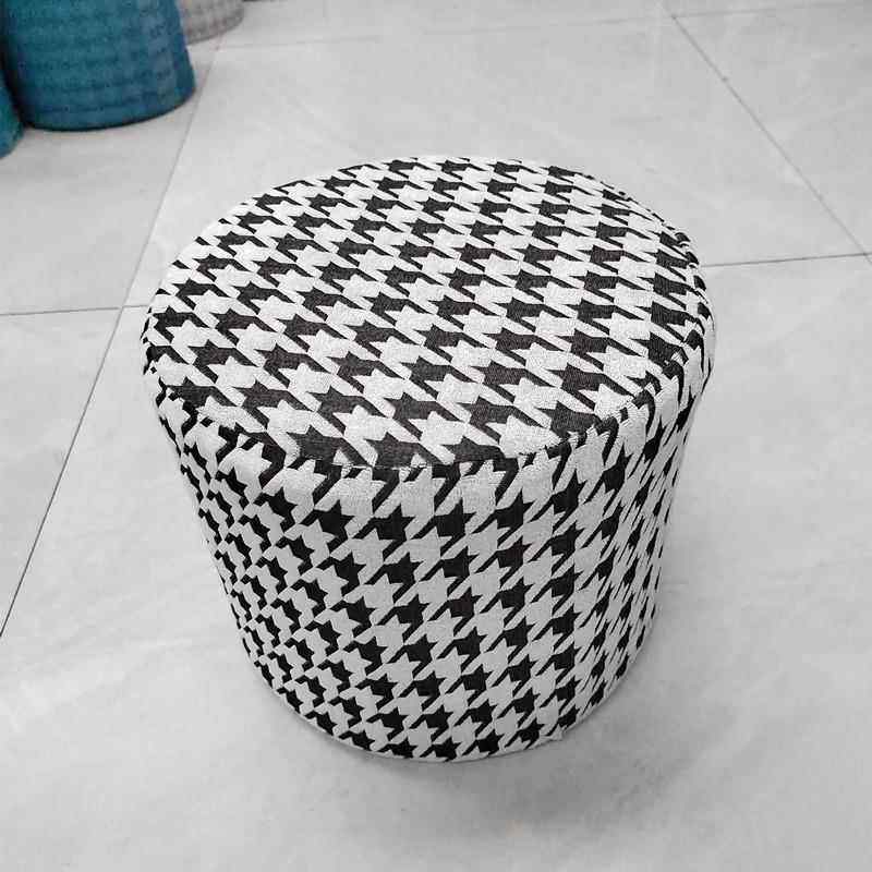 千鸟格弹力沙发凳套罩全包万能套四季通用型防尘圆皮凳罩方脚踏套,居家布艺,沙发套,淘宝优惠券,粉丝福利购,淘宝优惠卷