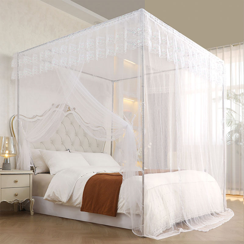蚊帐家用卧室落地蚊帐支架杆单三开门床加密加厚罩式2025新款蚊帐