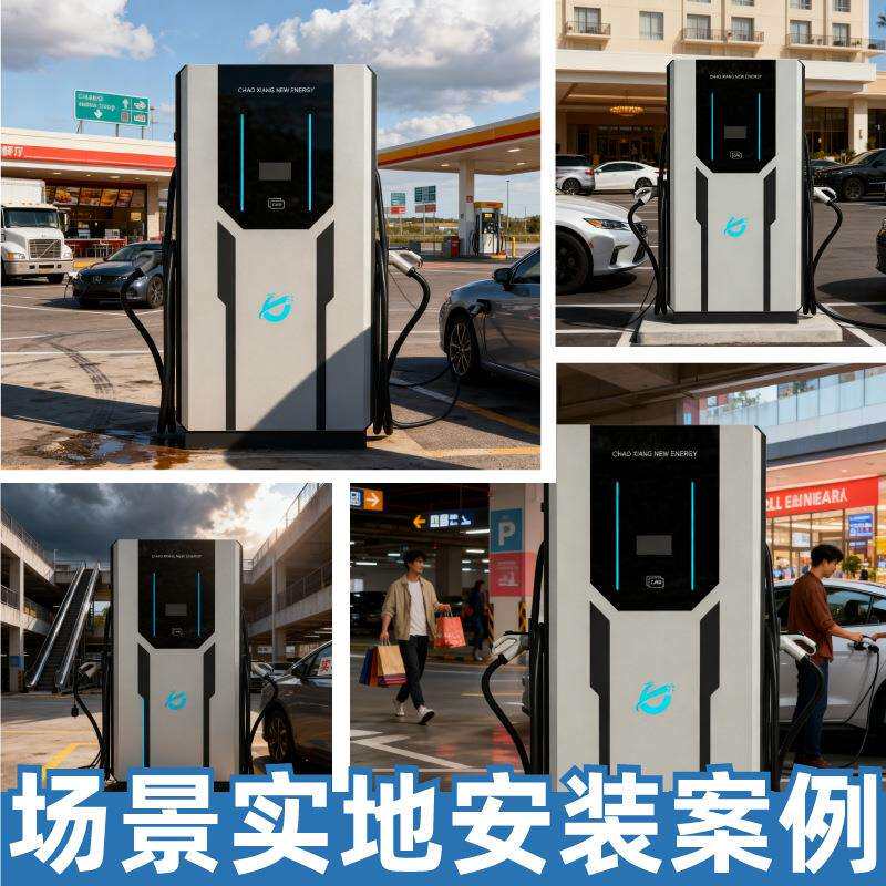 新0能汽车超充桩快速充电桩直流桩40kw738/6源00KW柔性全液冷充电