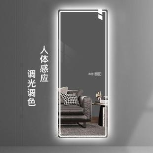 触led带灯防雾穿妆衣镜发店落地发光化 智能摸屏长镜子壁理826挂式