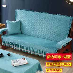 正品 三人连体联邦春木秋椅防滑组合套木沙 实木发坐垫带靠背沙质装