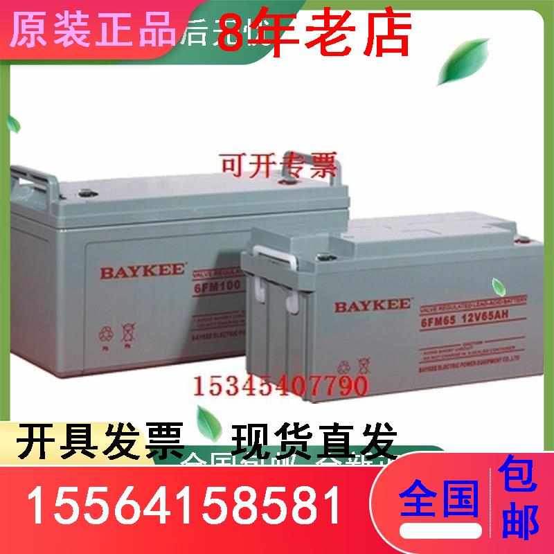 柏克BAYKEE铅酸蓄电池12v65ah 柏克免维护/应急6GFM65直流屏专用