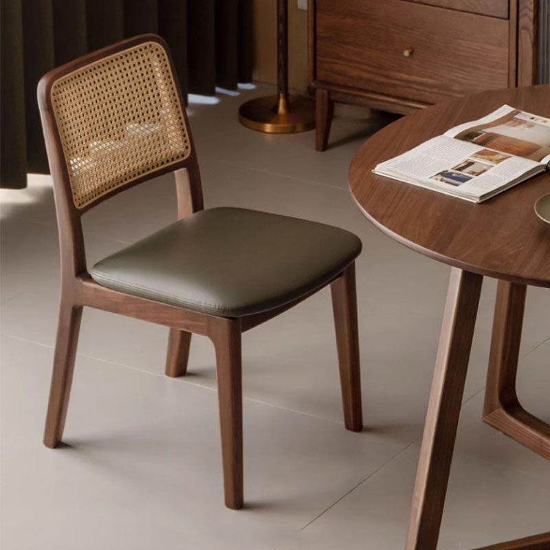 复古风实木藤编椅简约家用靠背椅子书桌椅凳子餐桌椅休闲软包餐椅,住宅家具,餐椅,淘宝优惠券,粉丝福利购,淘宝优惠卷