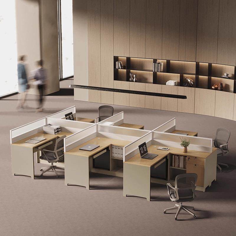 十字7字型屏风办公桌椅组合t型f型卡位4八8四6六人位工位员工职员