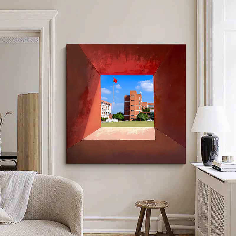 红色抽象艺术装饰画客厅沙发背景墙挂画现代简约玄关走廊过道壁画,家居饰品,现代装饰画,淘宝优惠券,粉丝福利购,淘宝优惠卷