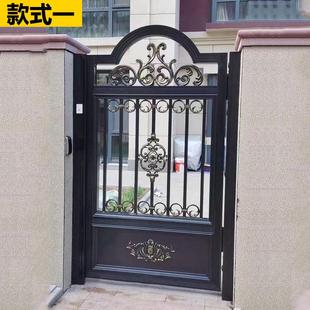 铝艺小门庭院别墅门花园入户门欧式小门单开门铝合金院子门庭院门