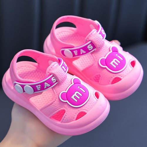 一两岁宝宝凉鞋可踩水湿水下水男宝婴幼儿玩水塑料夏季女款2024新