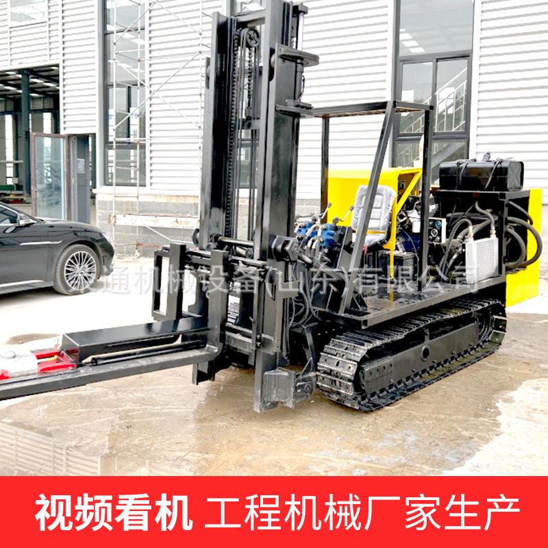 小型履带叉车建筑四缸建筑工地电启动柴油机带货物起重履带搬运车
