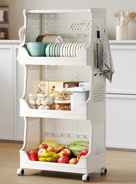 置物多功架能加夹B-8106移缝收纳架多层高加宽书架带轮可动架子落