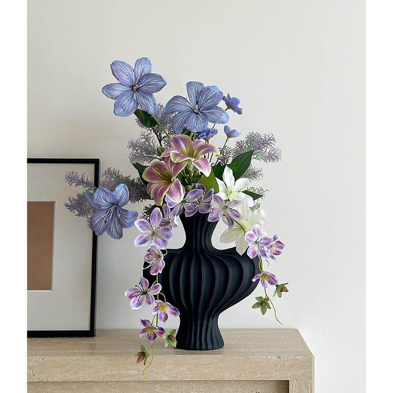 中古花瓶摆件客厅插花陶瓷覆古彷真花网红高级感鲜花水培餐桌装饰