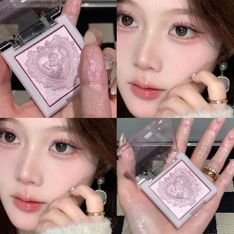 美晕!清冷感碎钻爆闪爱心嫩妹仙女高光带细闪素颜超自然显白提亮