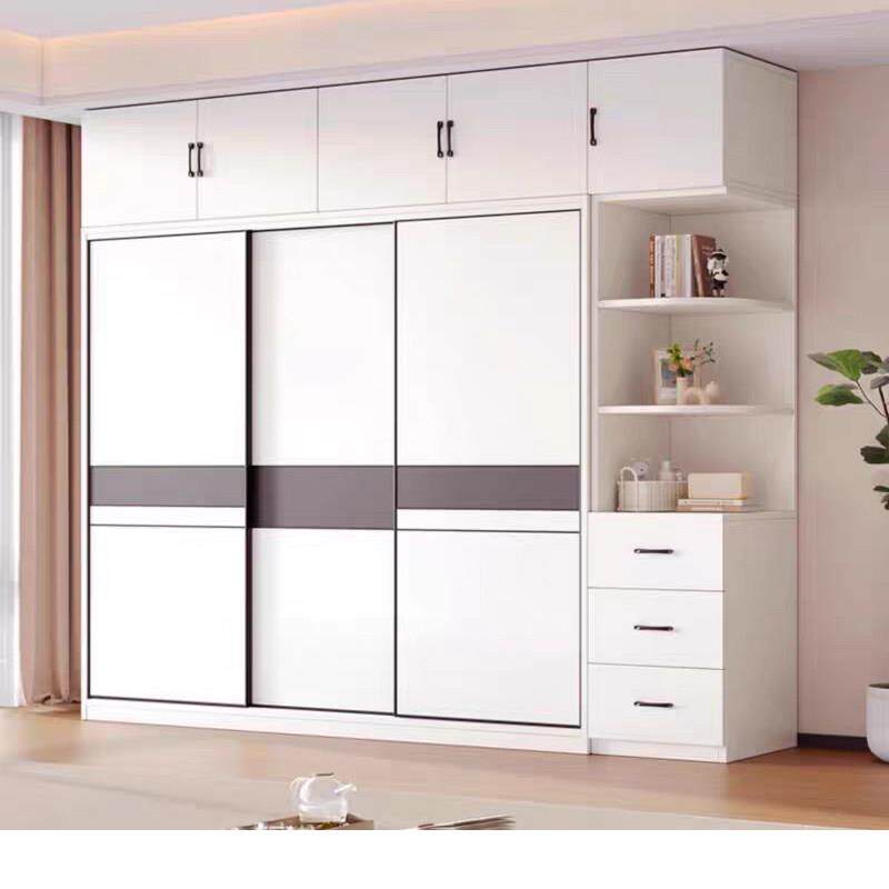 伊琦美衣柜家用卧室全实木推拉门出租房用新款儿童衣橱简易收纳