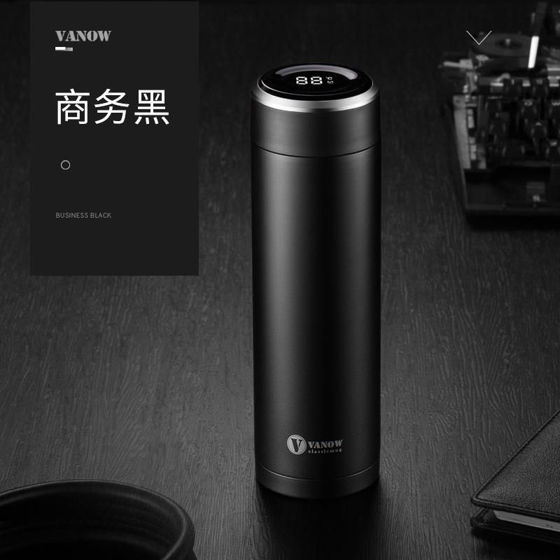 新款保Van锈ow智能温杯男女正品316不钢商务水杯子车载制logo泡茶