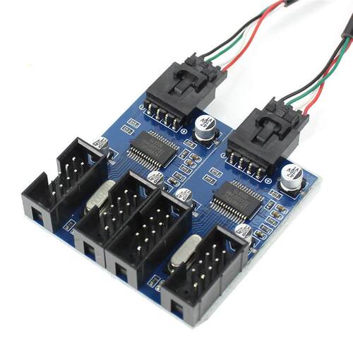 电脑主板USB 9针扩展线一分四/一分二电路板9pinUSB2.0HUB集线器