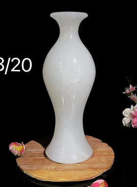 天然玉石花瓶摆设玉石花瓶样板间客厅书房摆件高级感玉器工艺品